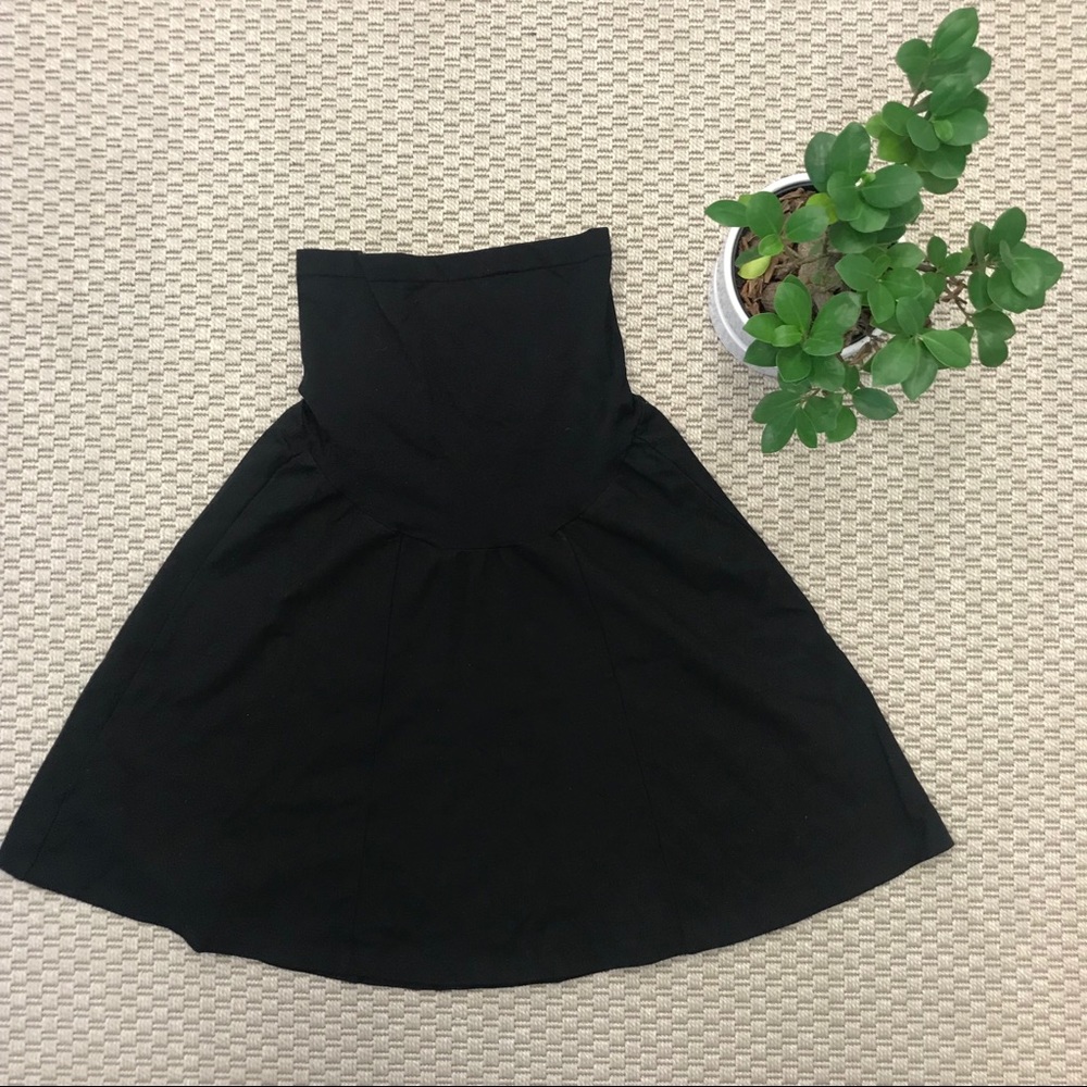 Motherhood Maternity Black Flare Skirt